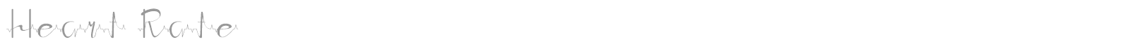 Heart Rate font preview